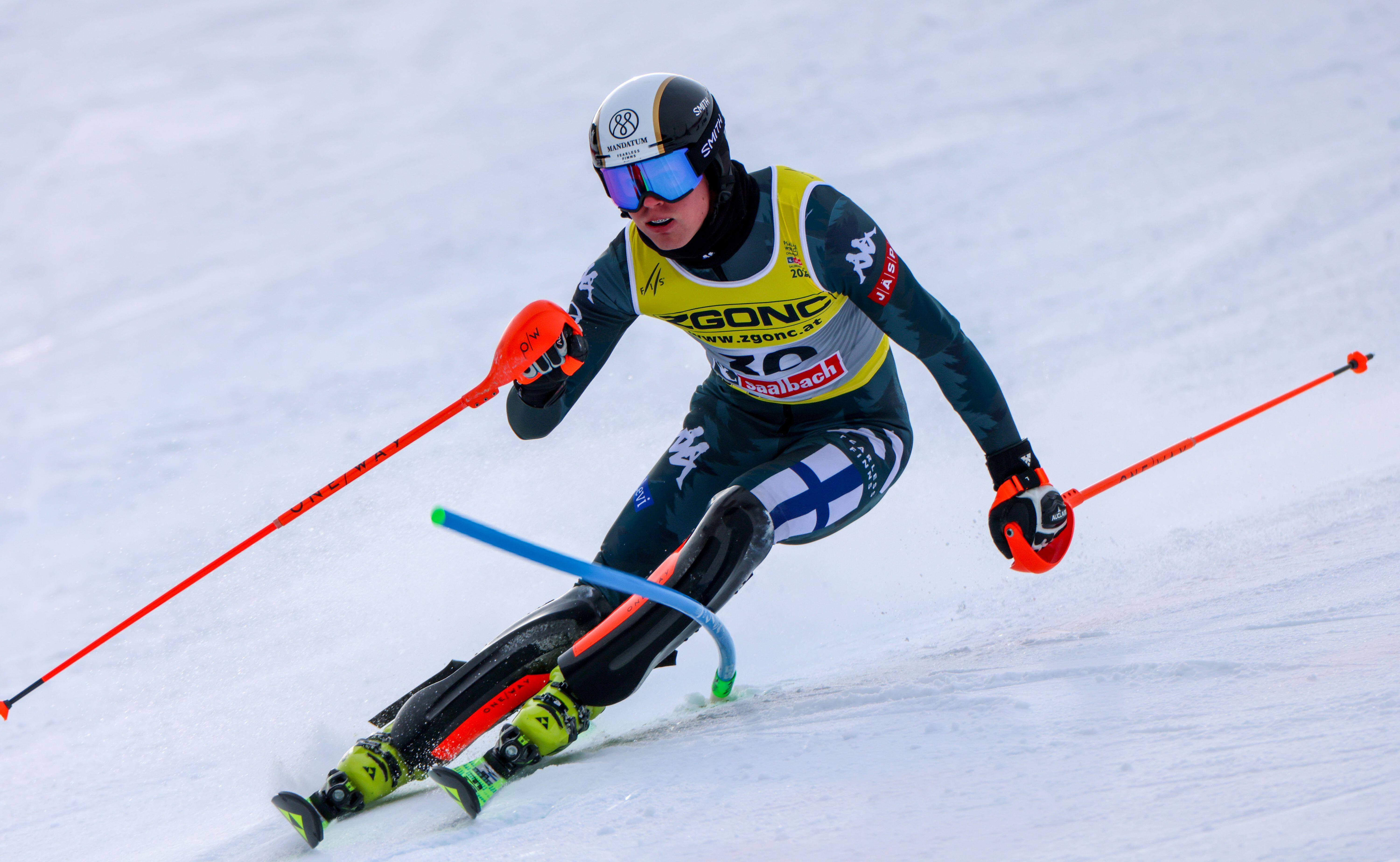Eduard Hallberg en action lors de la première manche
